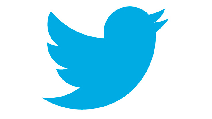 синий логотип твиттер